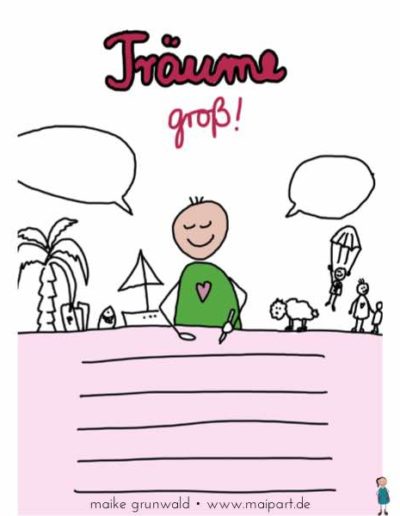 Bildkarten zum Mut machen und Dranbleiben. Träume leben.